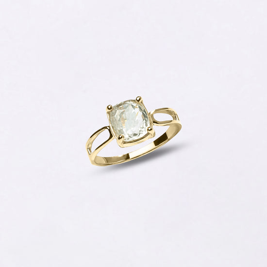 Pukhraj Gemstone 18K Gold Ring for Men from Myra Gems