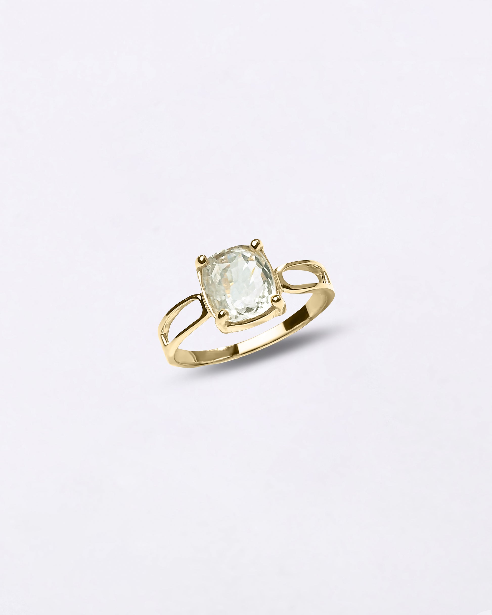Pukhraj Gemstone 18K Gold Ring for Men from Myra Gems