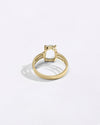 Bold White Sapphire Pukhraj Ring in 18K Gold from Myra Gems
