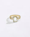 Bold White Sapphire Pukhraj Ring in 18K Gold from Myra Gems