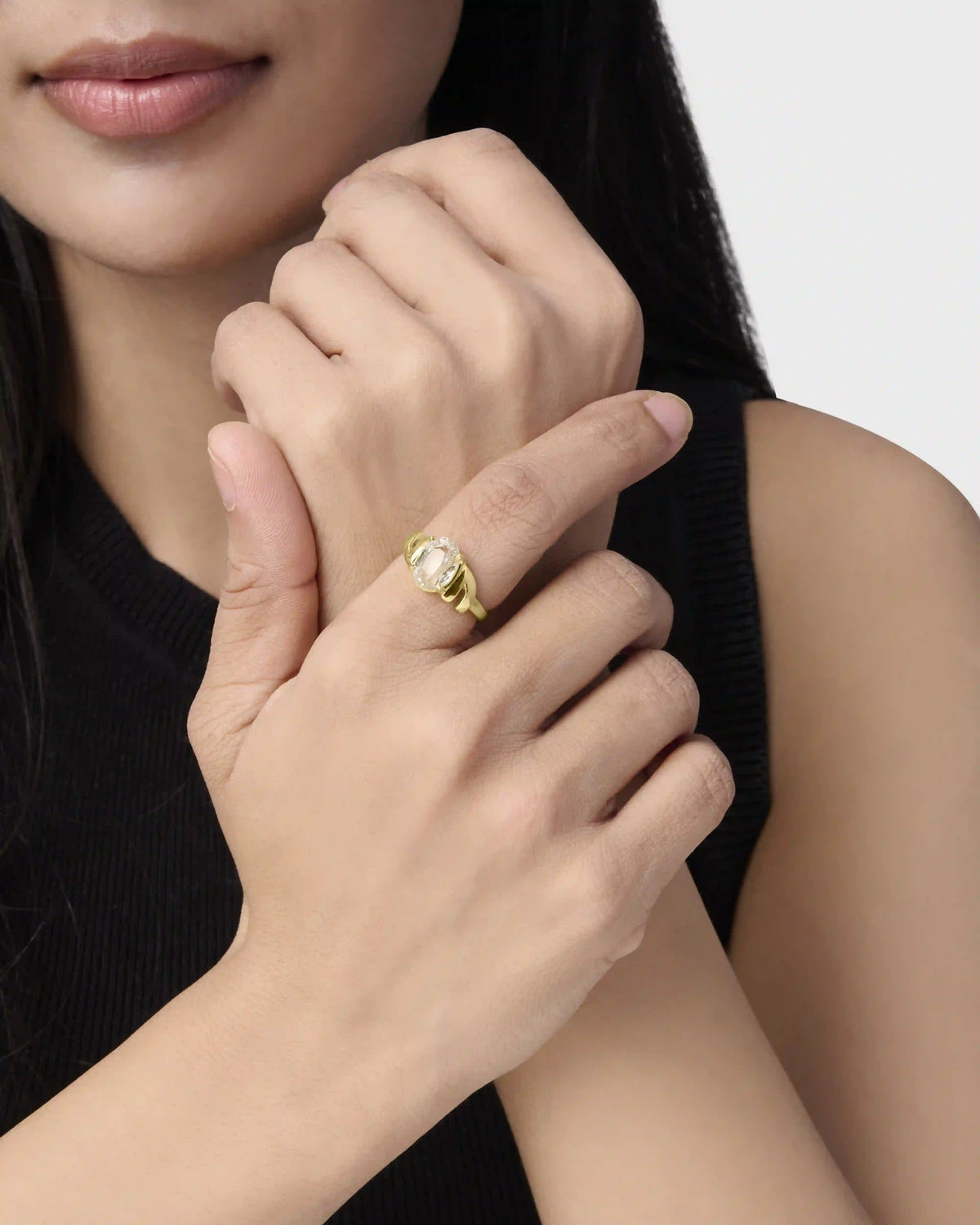 White Sapphire Gold Rings