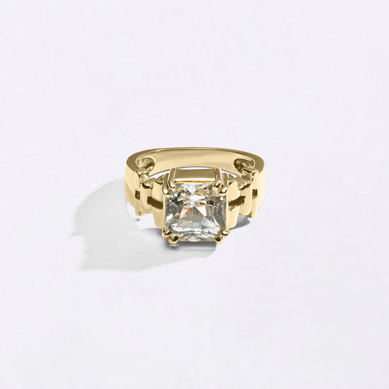 Natural Pukhraj Men Design in Gold Ring from Myra Gems
