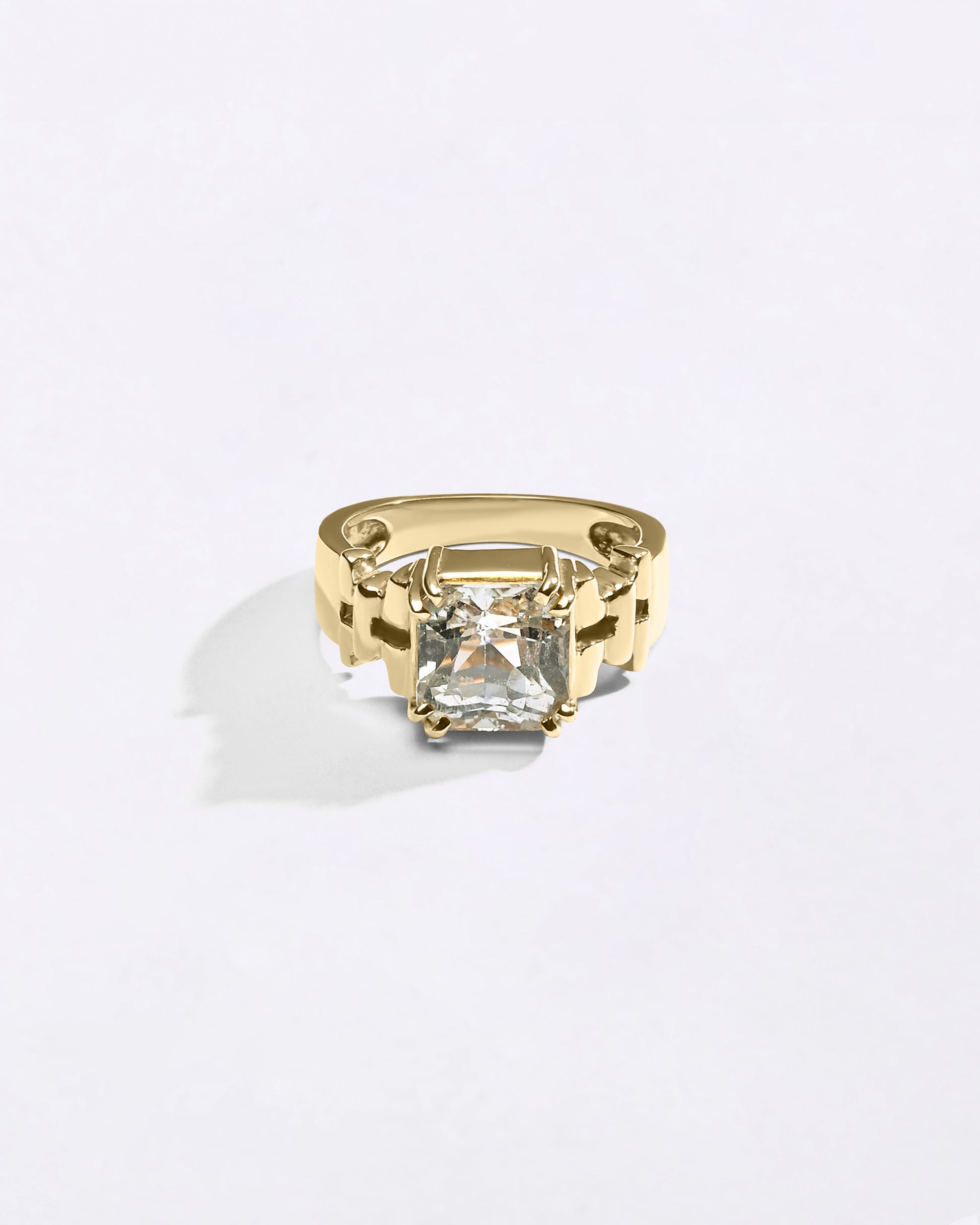 Natural Pukhraj Men Design in Gold Ring from Myra Gems