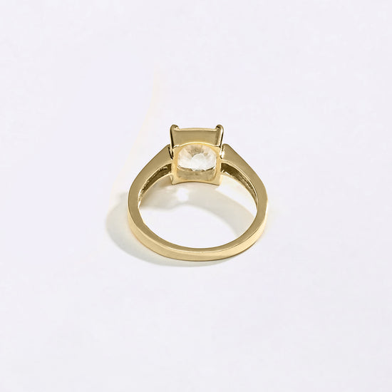 Original Pukhraj Ring with 18K Gold Band from Myra Gems