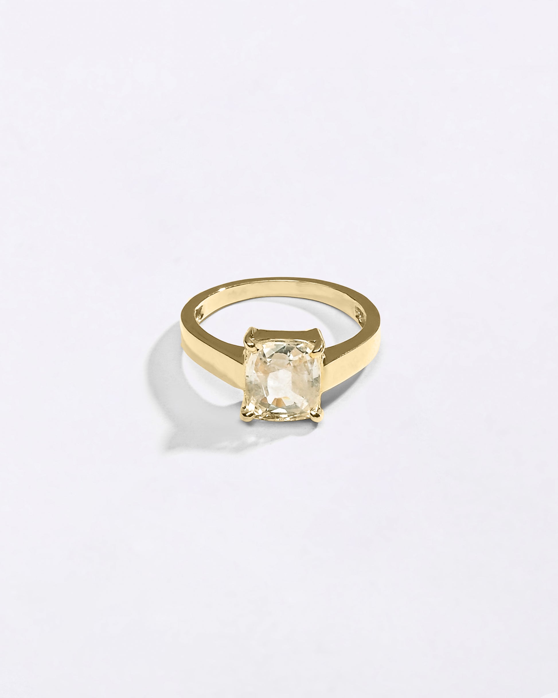 Original Pukhraj Ring with 18K Gold Band from Myra Gems