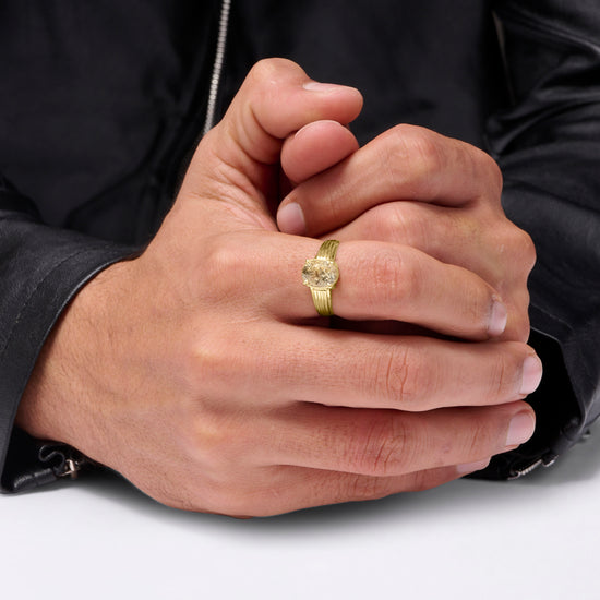 Superior Designs of White Sapphire Ring in Gold from Myra Gems