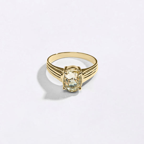 Superior Designs of White Sapphire Ring in Gold from Myra Gems
