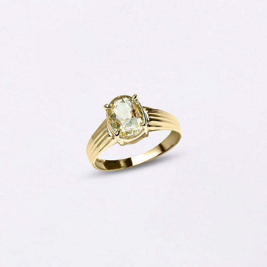 Superior Designs of White Sapphire Ring in Gold from Myra Gems