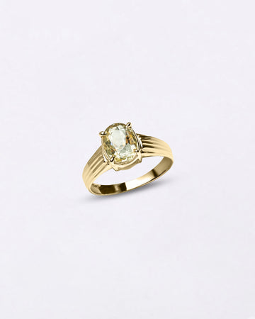 Superior Designs of White Sapphire Ring in Gold from Myra Gems