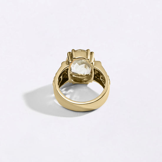 Astrology White Sapphire Gemstone Ring from Myra Gems