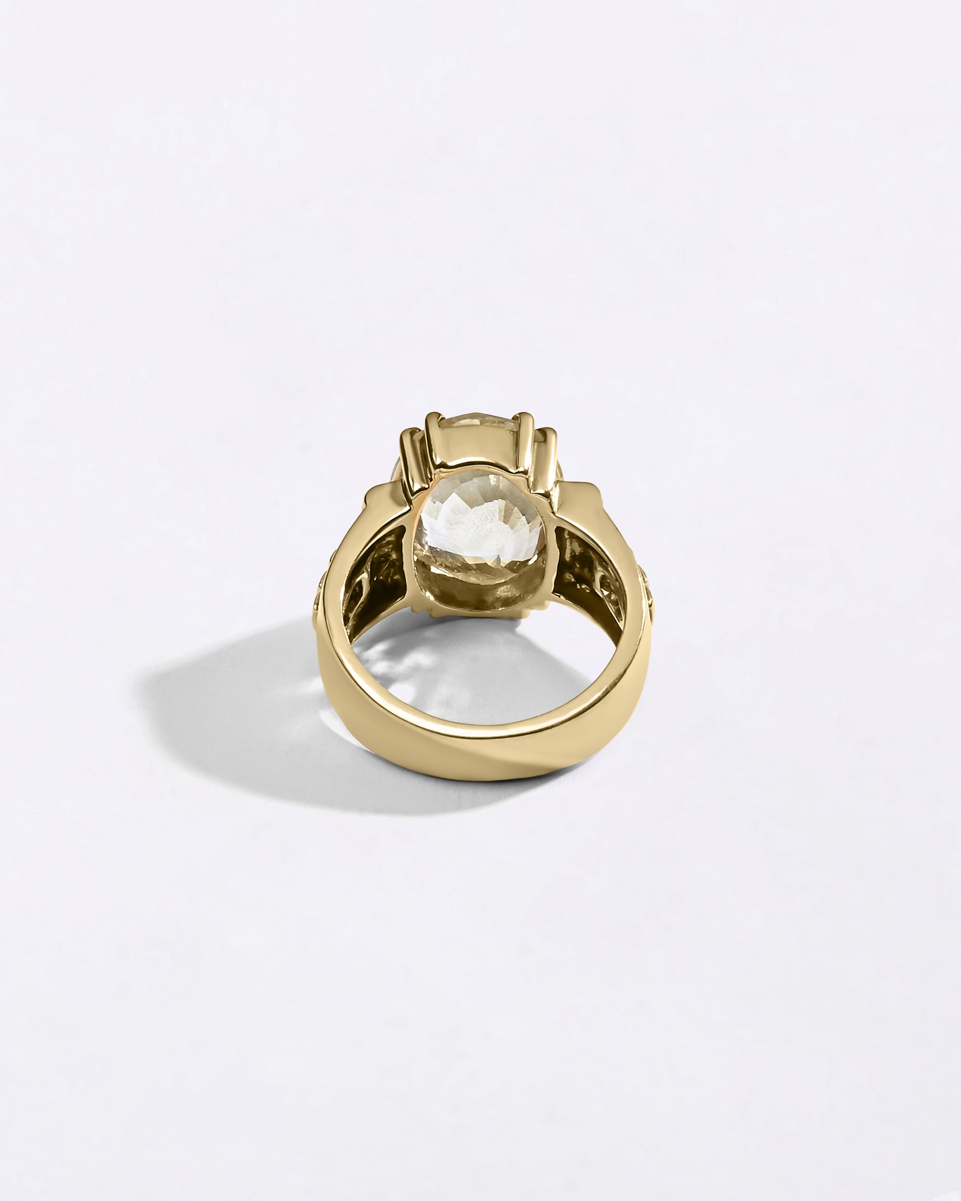 Astrology White Sapphire Gemstone Ring from Myra Gems