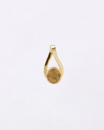 Natural Yellow Sapphire Gemstone Pendant in 18K Gold from Myra Gems