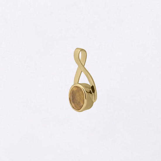 Natural Yellow Sapphire Gemstone Pendant in 18K Gold from Myra Gems