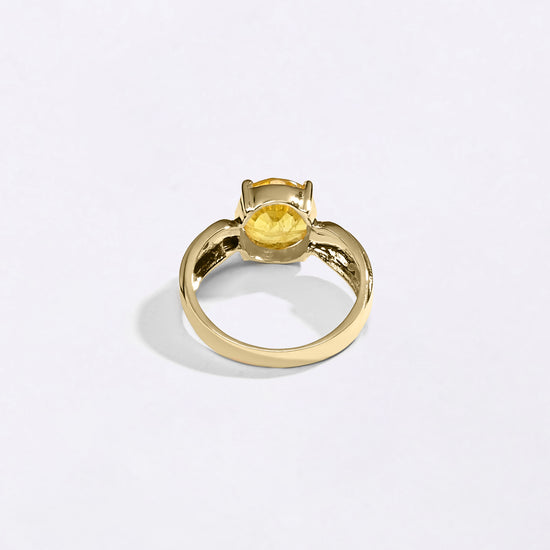 Royal Pukhraj Gemstone Ring In Gold from Myra Gems