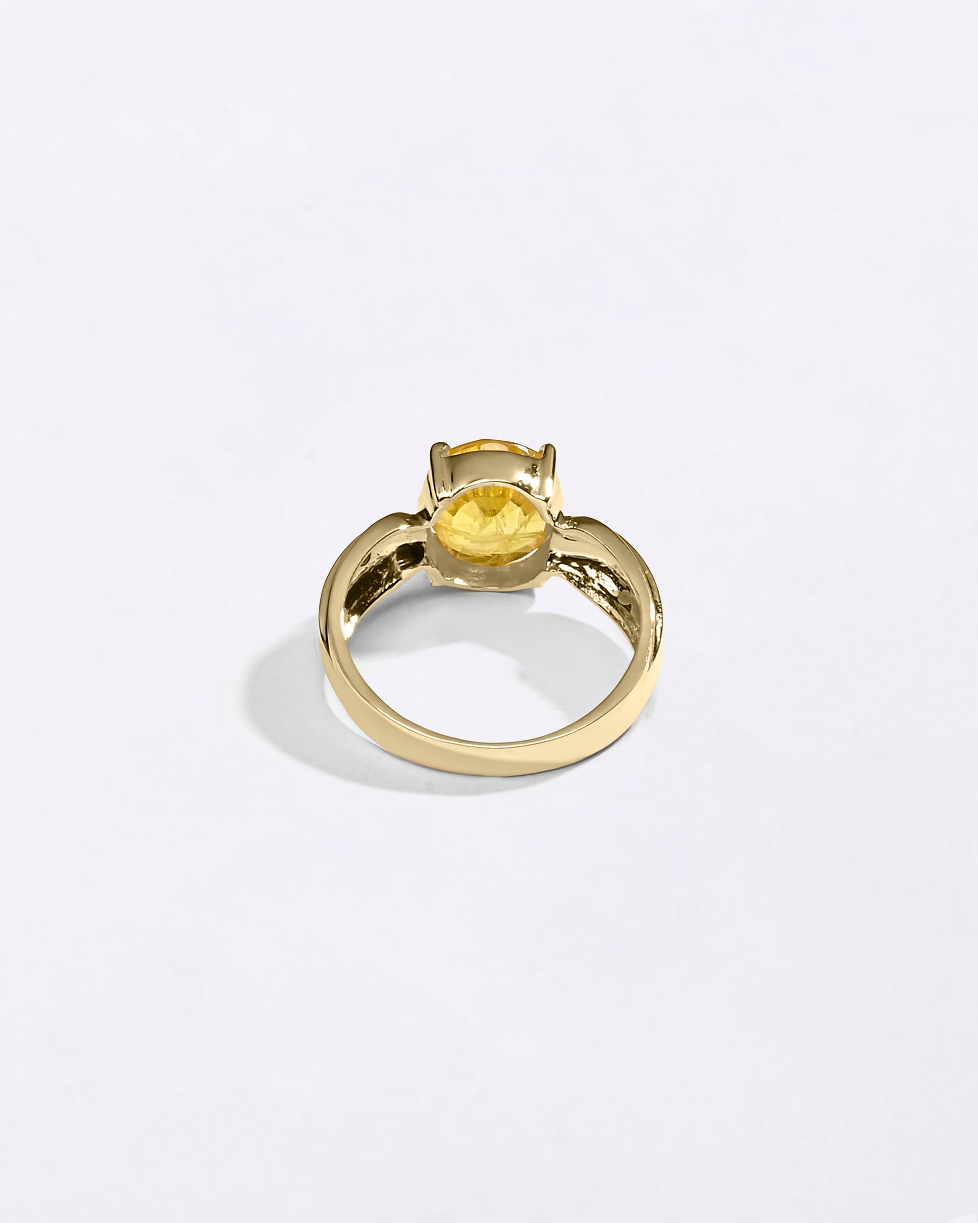 Royal Pukhraj Gemstone Ring In Gold from Myra Gems