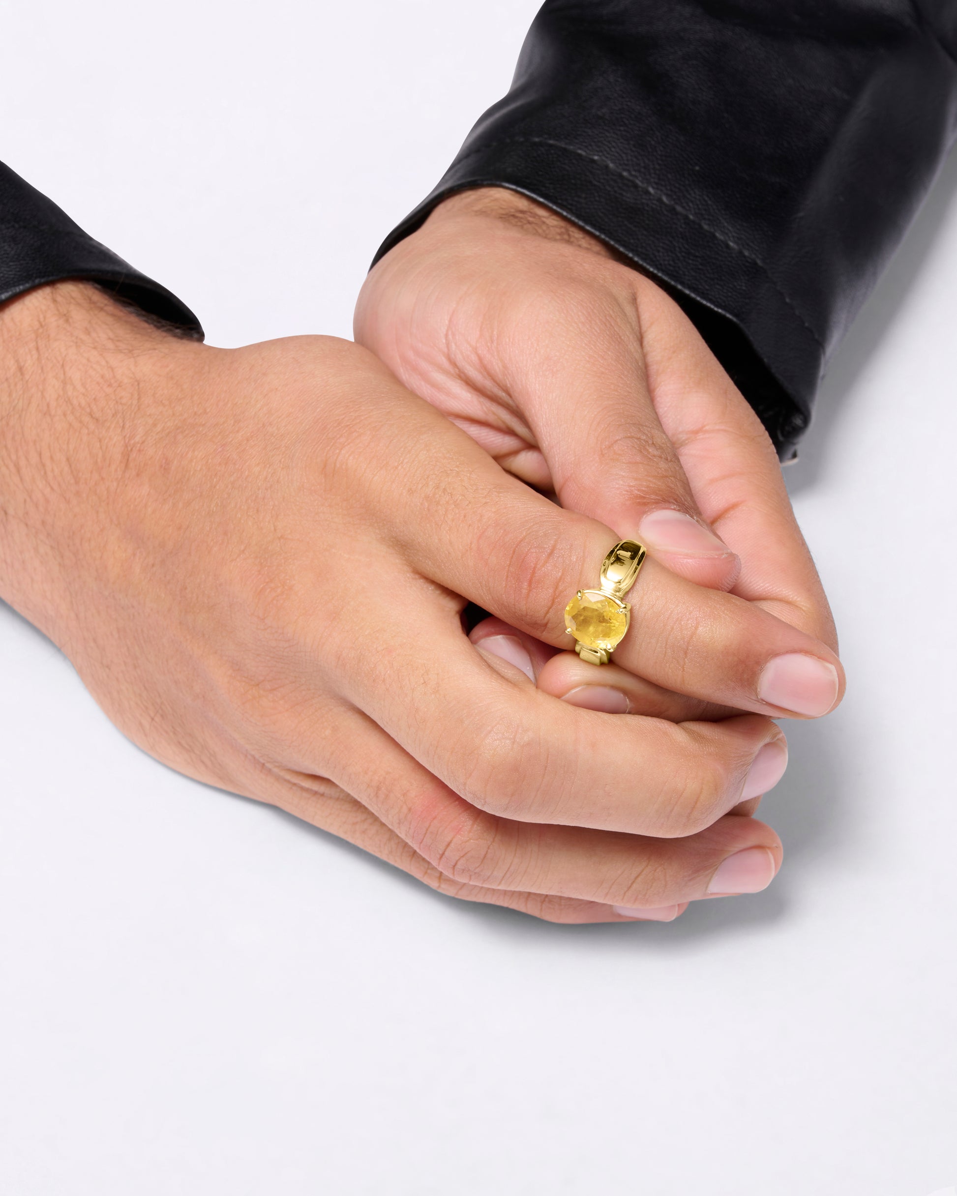 Royal Pukhraj Gemstone Ring In Gold from Myra Gems