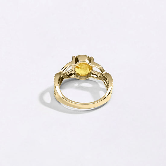 18K Gold Pukhraj Gemstone Ring for Men from Myra Gems