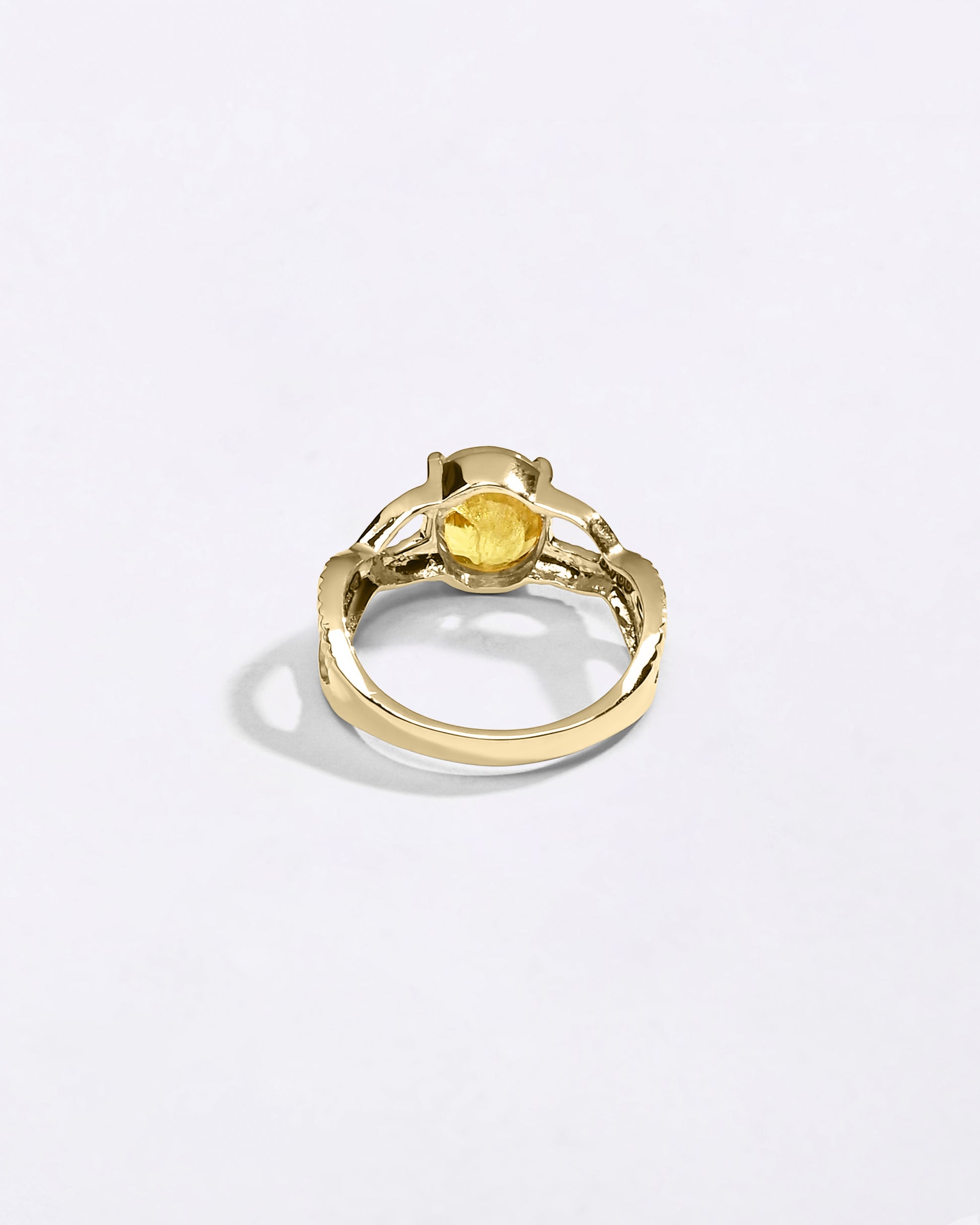 18K Gold Pukhraj Gemstone Ring for Men from Myra Gems