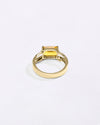 Rectangular Cut Sapphire Ring In 18K Gold from Myra Gems