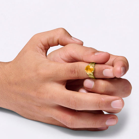 Gold Gemstone Ring Collection of Sapphire For Him from Myra Gems