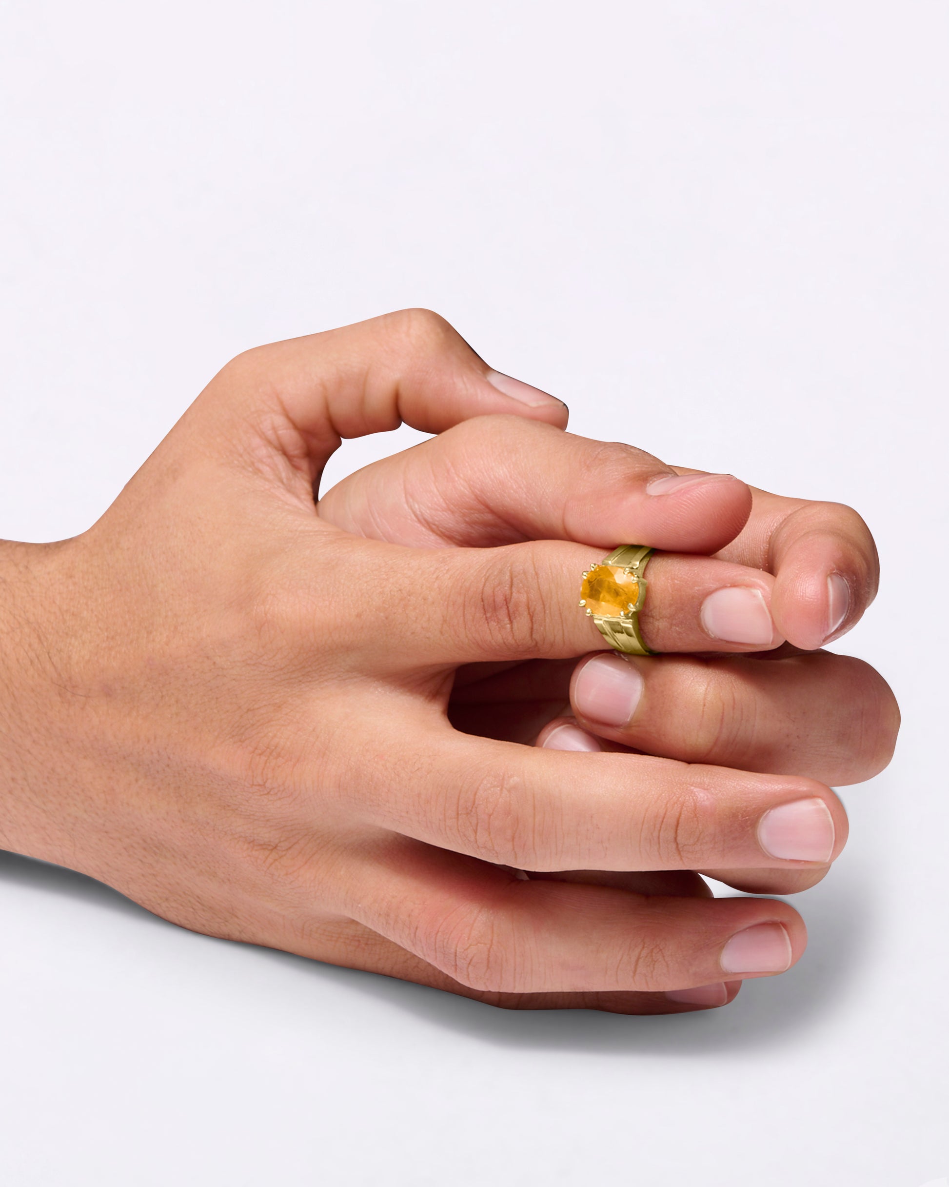 Gold Gemstone Ring Collection of Sapphire For Him from Myra Gems