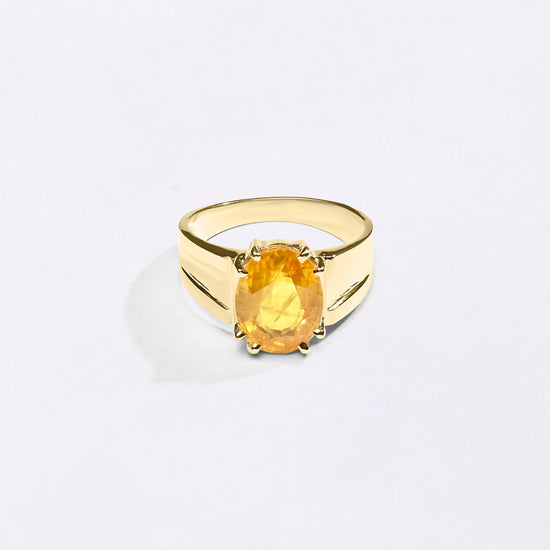 Gold Gemstone Ring Collection of Sapphire For Him from Myra Gems