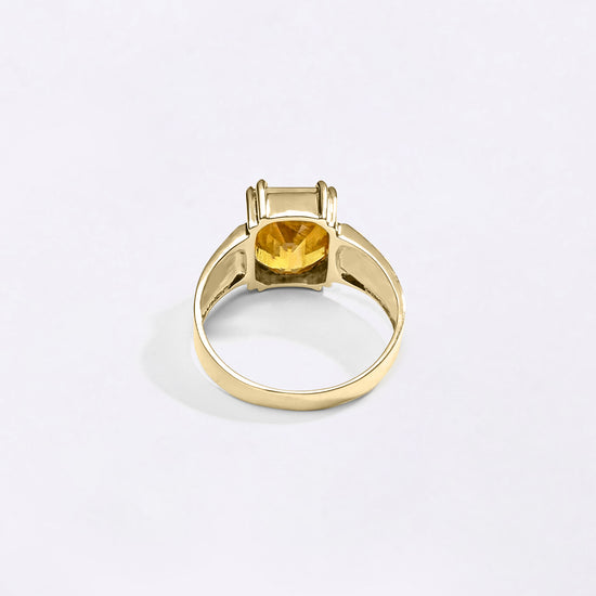 Rectangular Cut Sapphire Ring In 18K Gold for Male from Myra Gems