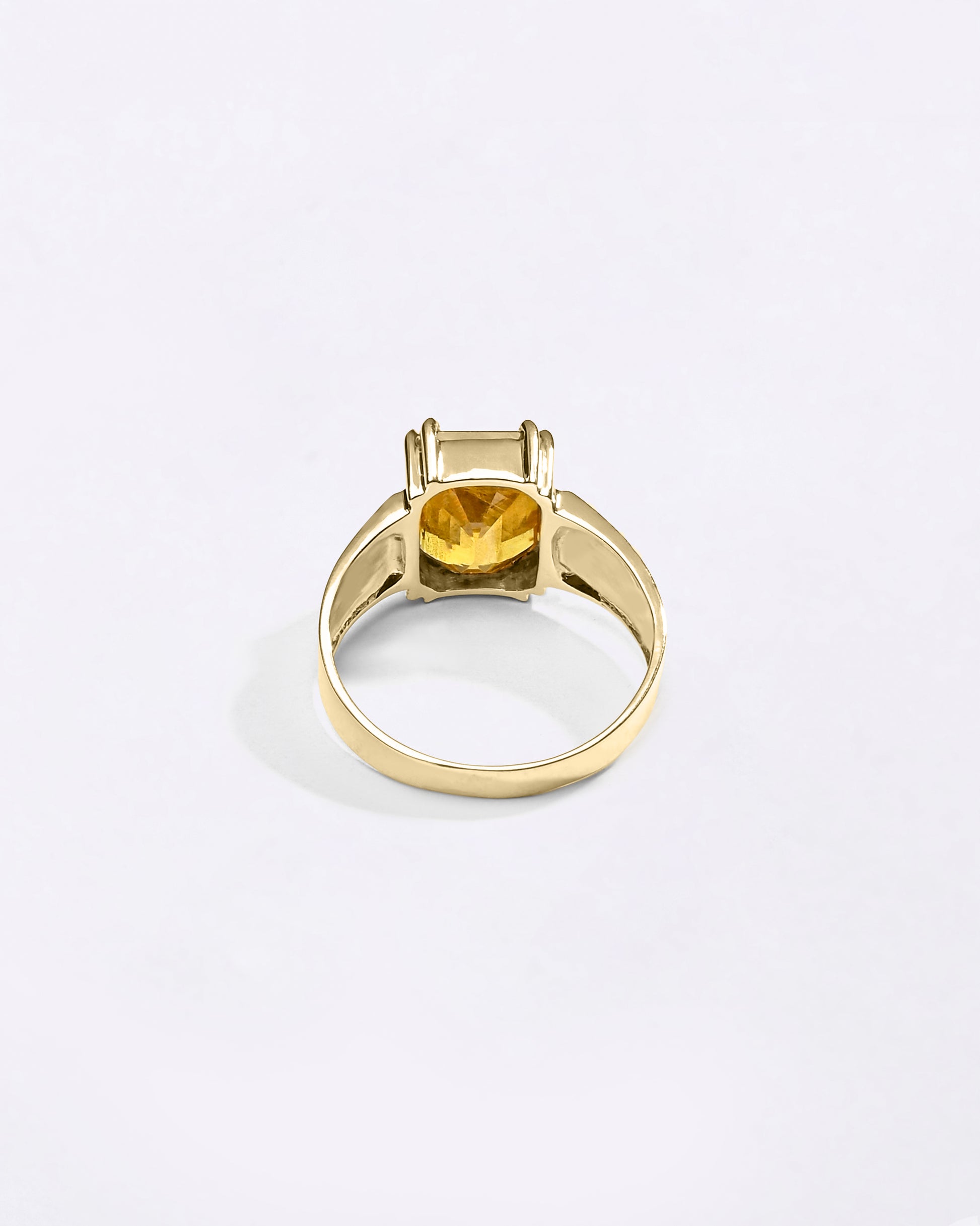 Rectangular Cut Sapphire Ring In 18K Gold for Male from Myra Gems