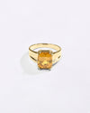 Rectangular Cut Sapphire Ring In 18K Gold for Male from Myra Gems