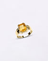 Rectangular Cut Sapphire Ring In 18K Gold for Male from Myra Gems