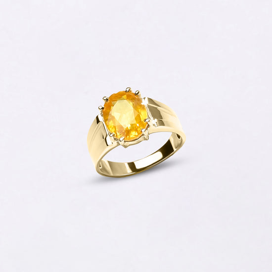 Gold Gemstone Ring Collection of Sapphire For Him from Myra Gems