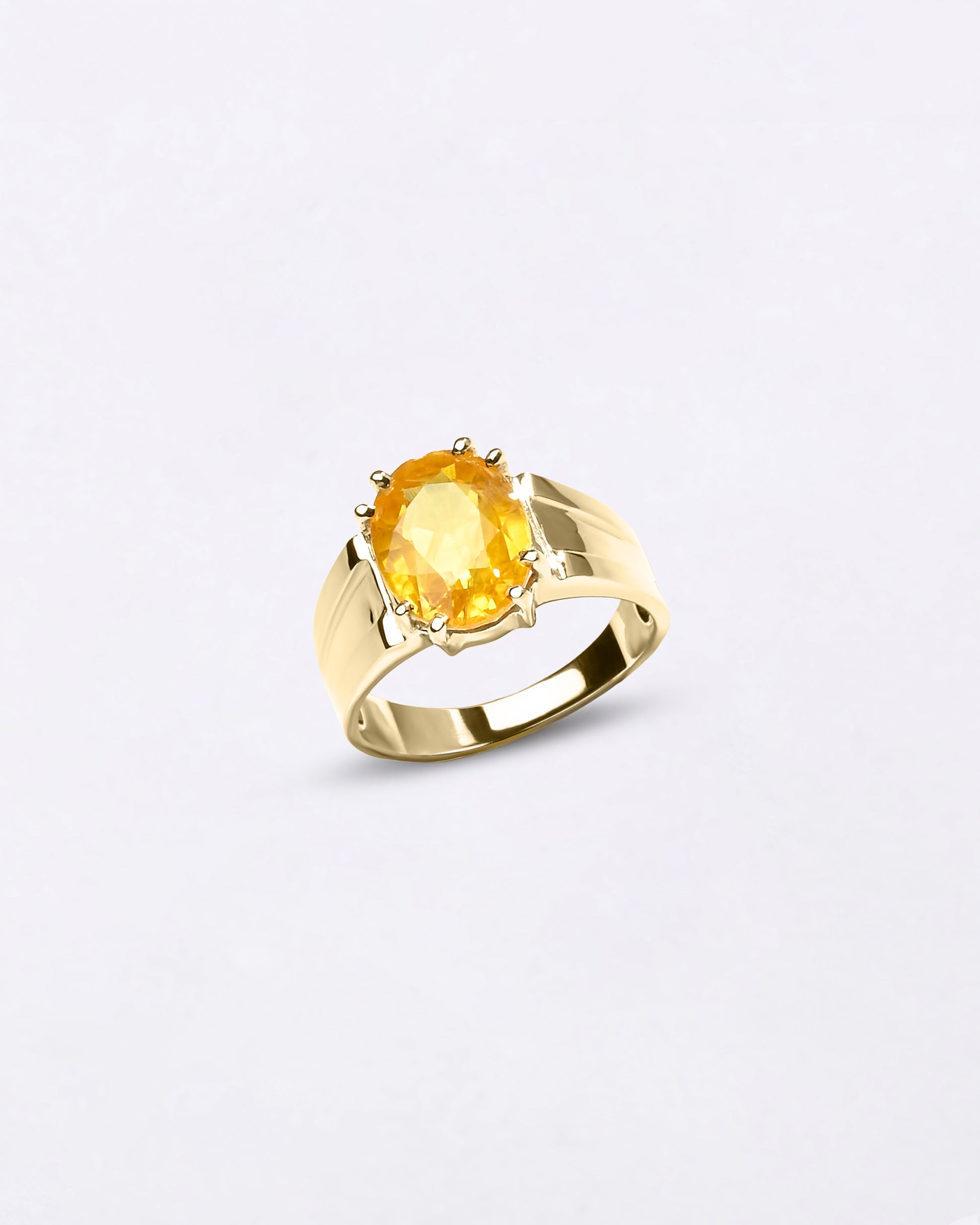 Gold Gemstone Ring Collection of Sapphire For Him from Myra Gems