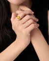 Classy Design of Guru Stone Ring in Gold from Myra Gems