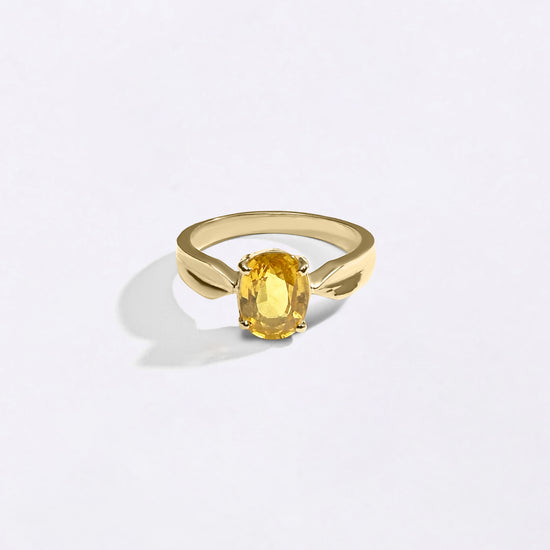 Classy Design of Guru Stone Ring in Gold from Myra Gems