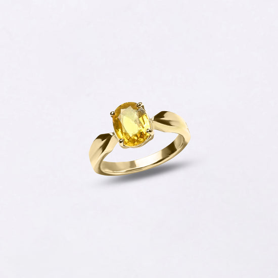 Classy Design of Guru Stone Ring in Gold from Myra Gems