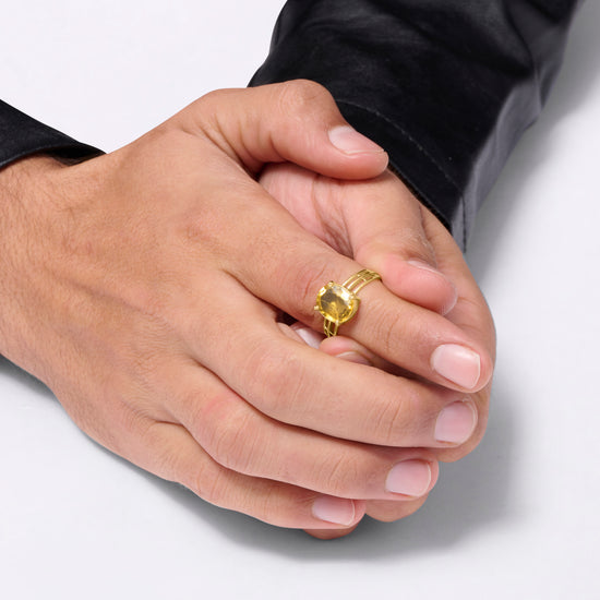 Desginer Modern Ring of Gemstone In Gold from Myra Gems