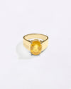 Heirloom 18K Gold Pukhraj Gemstone Ring  for Male from Myra Gems