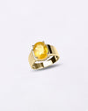 Heirloom 18K Gold Pukhraj Gemstone Ring  for Male from Myra Gems