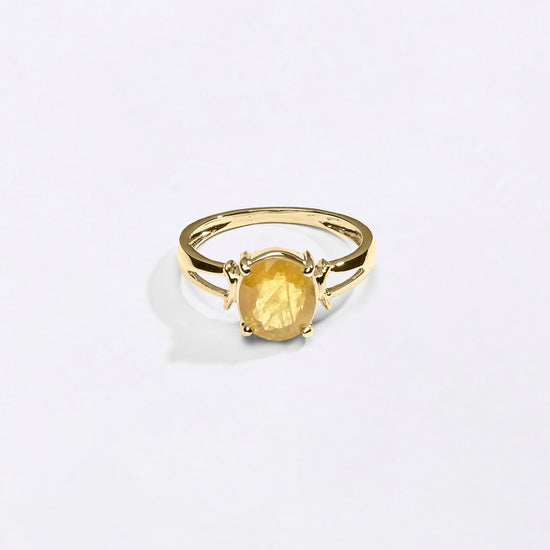 Yellow Sapphire Ring for Male In 18K Gold from Myra Gems