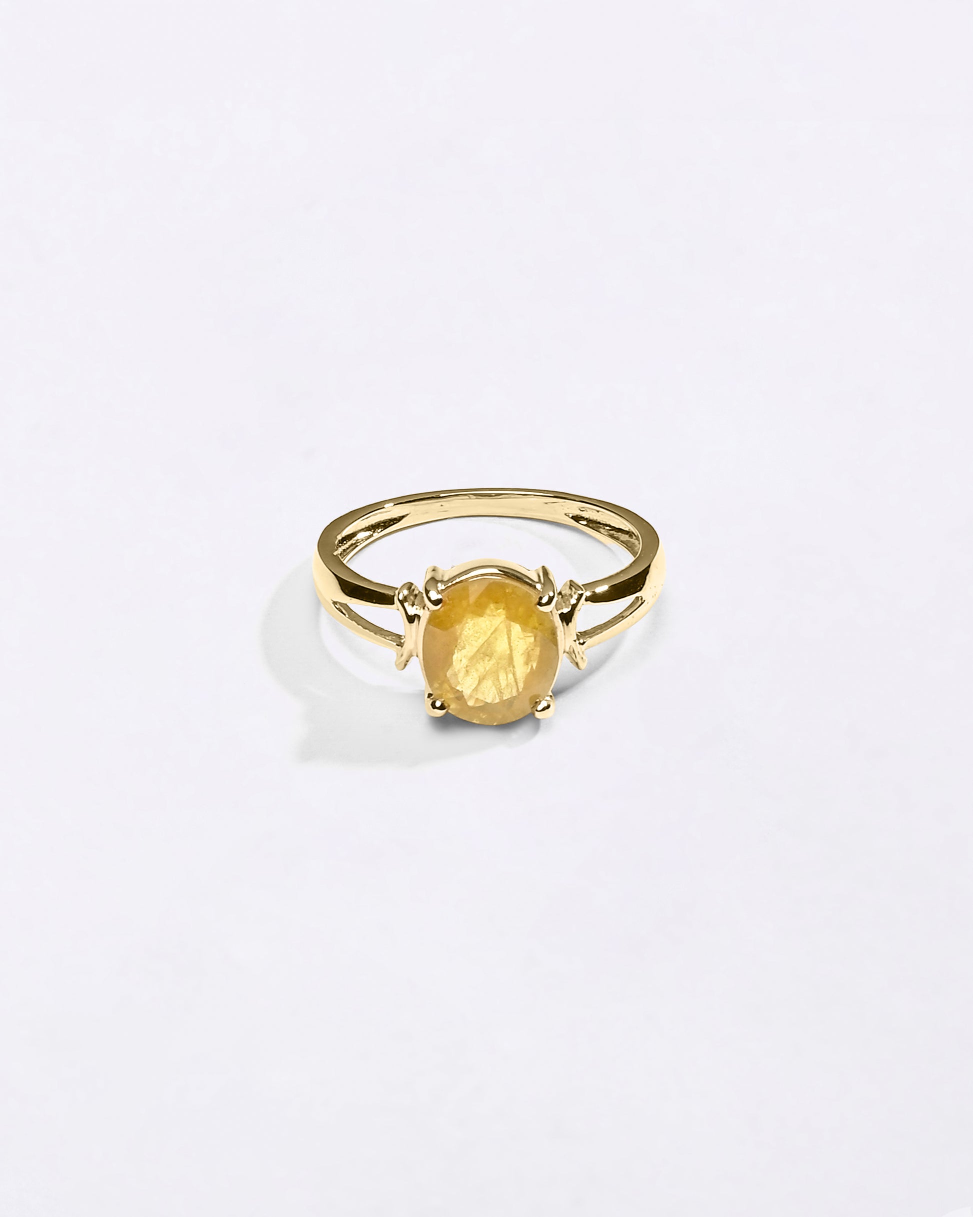 Yellow Sapphire Ring for Male In 18K Gold from Myra Gems