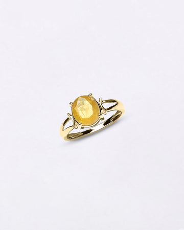 Yellow Sapphire Ring for Male In 18K Gold from Myra Gems