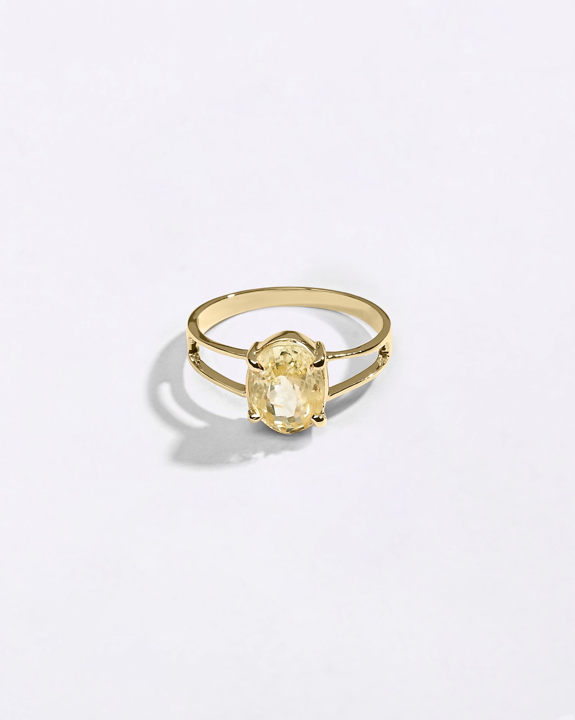 Ceylon Sapphire Ring In 18K Hallmark Gold from Myra Gems