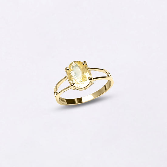 Ceylon Sapphire Ring In 18K Hallmark Gold from Myra Gems