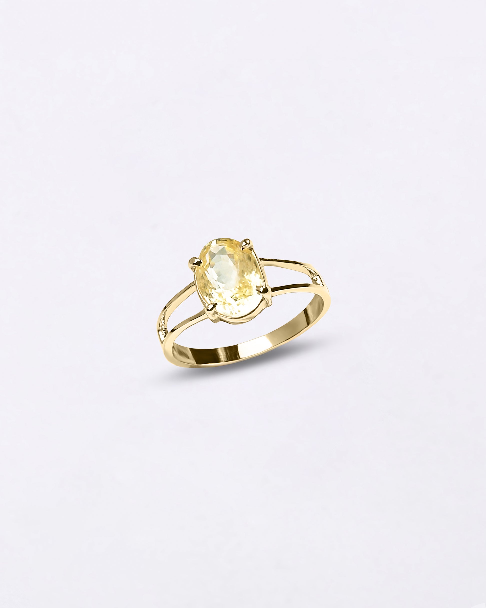 Ceylon Sapphire Ring In 18K Hallmark Gold from Myra Gems