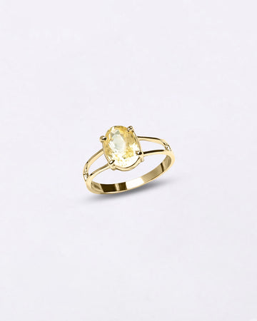 Ceylon Sapphire Ring In 18K Hallmark Gold from Myra Gems