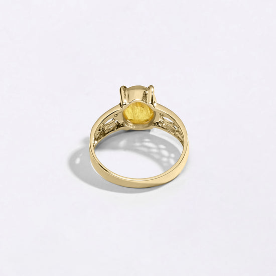 Unisex Design of Pukhraj in 18K Gold Myra Gems