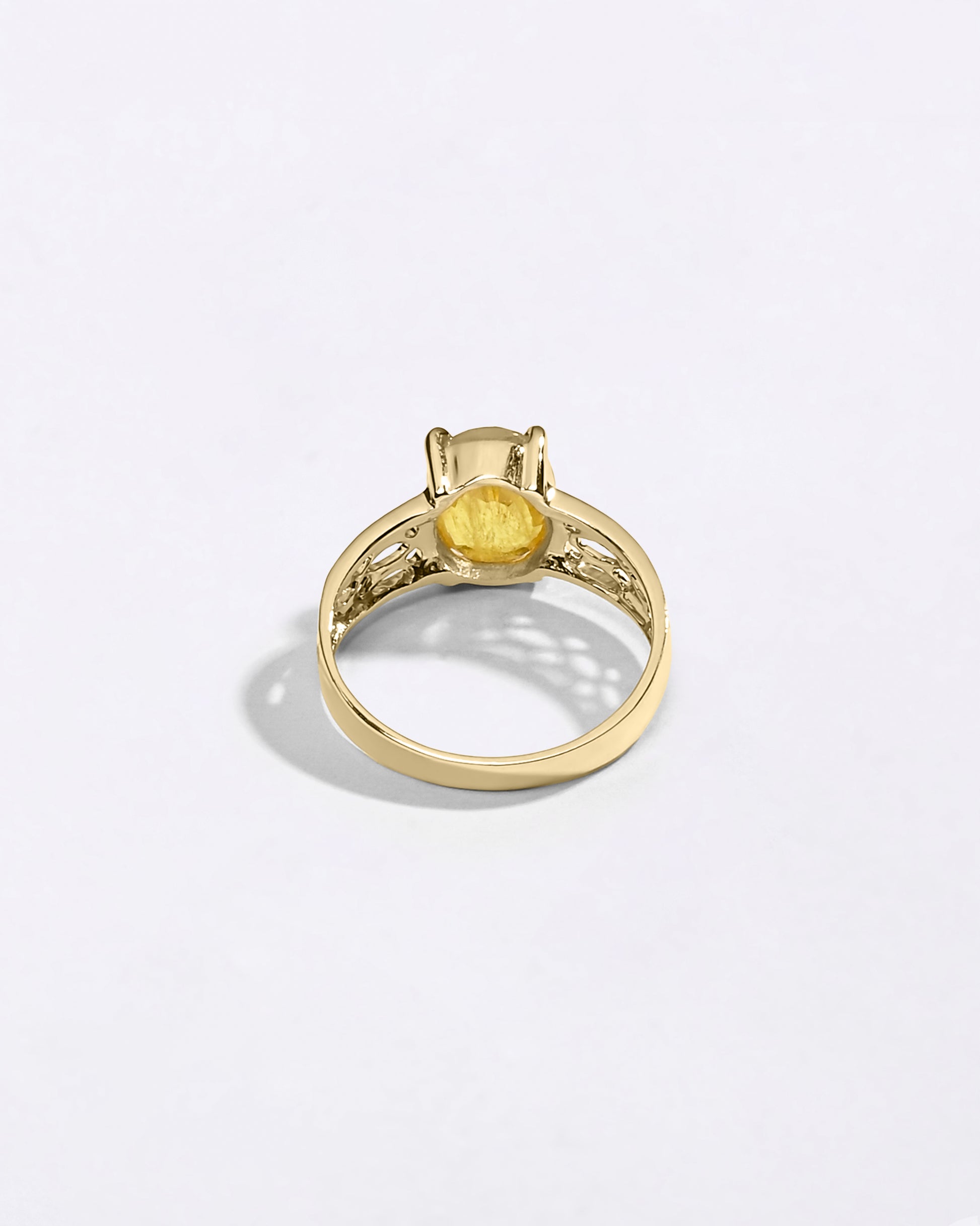 Unisex Design of Pukhraj in 18K Gold Myra Gems