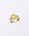 Unisex Design of Pukhraj in 18K Gold Myra Gems