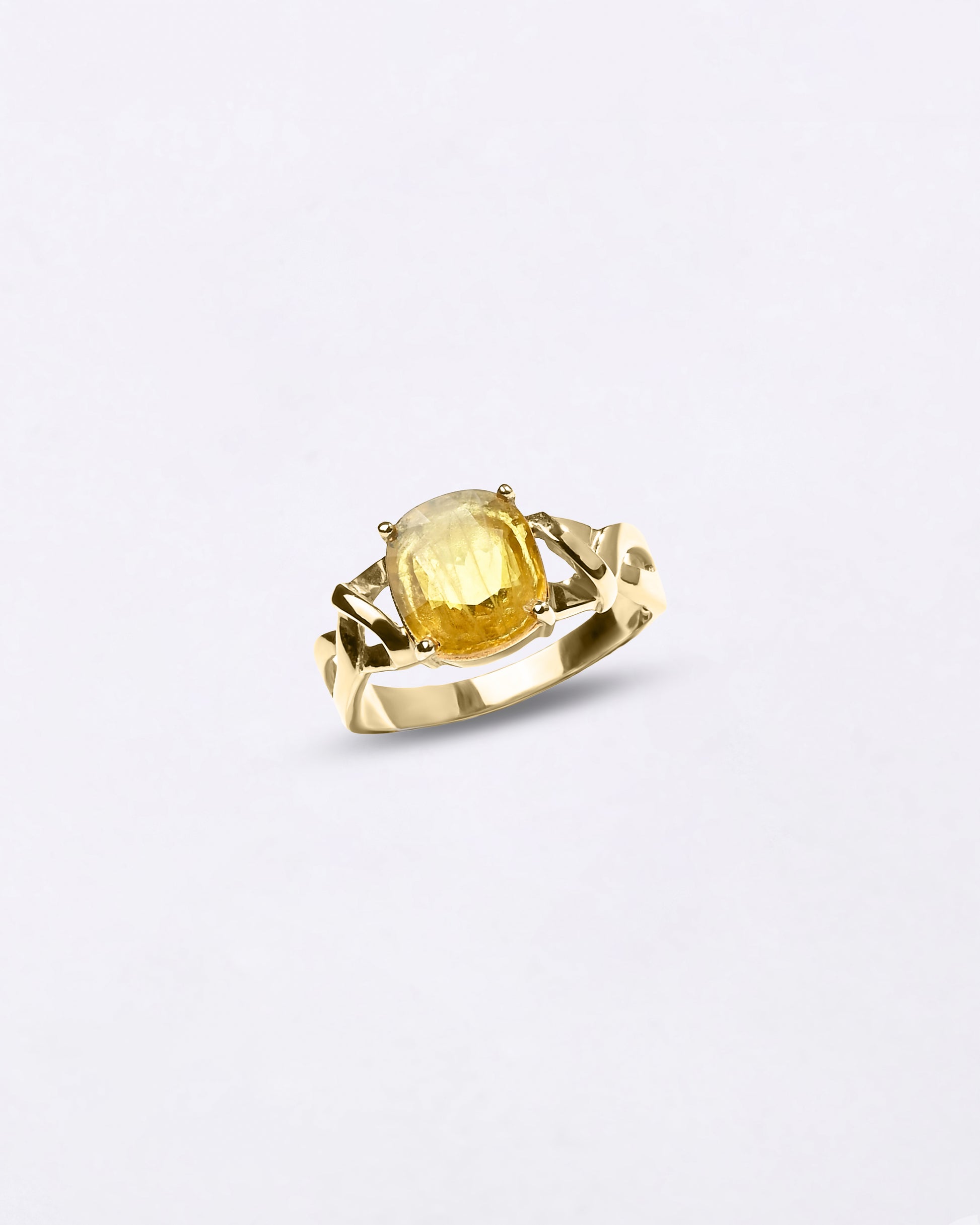 Unique Design of Guru Gemstone in 18K Gold from Myra Gems