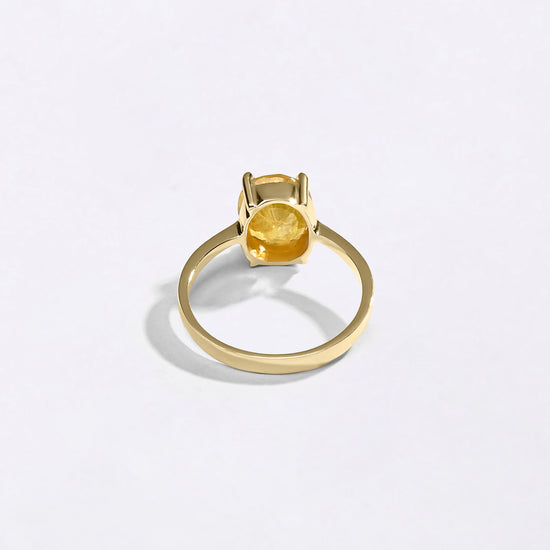 18K Gold Pukhraj Gemstone Ring from Myra Gems